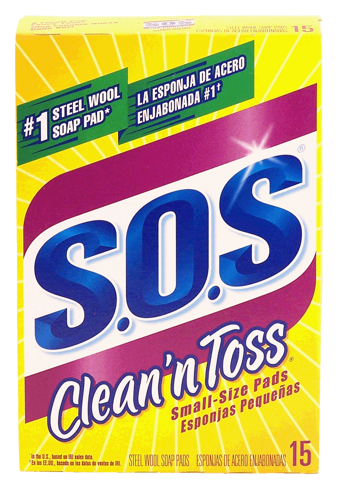 S.O.S. Clean 'n Toss small size steel wool soap pads Full-Size Picture